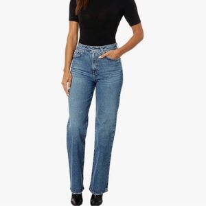 AG Jeans Kora High-Rise Wide Leg Distressed Jeans Size 26